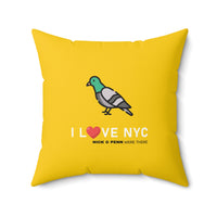 PENELOPE | New York JFK Airport Tag Faux Suede Pillow (Personalized) thumbnail