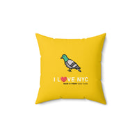 PENELOPE | New York JFK Airport Tag Faux Suede Pillow (Personalized) thumbnail