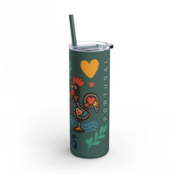 Tumbler - Portugal Themed Matte Skinny Tumbler, 20oz thumbnail