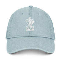 KRISTIN | Super Mom Embroidered Denim Hat thumbnail