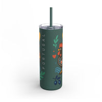 Tumbler - Portugal Themed Matte Skinny Tumbler, 20oz thumbnail