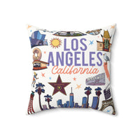 BEVERLY | Los Angeles California Faux Suede Square Pillow - Decorative Throw for Home & Travel thumbnail