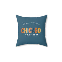 Chicago Faux Suede Pillow - Love from the Windy City | Personalized Gift for Travelers thumbnail