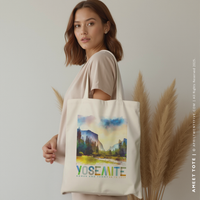 AMITA | Yosemite Watercolor Canvas Tote thumbnail