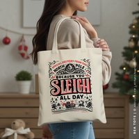 BEA | Christmas Sleigh All Day Canvas Tote thumbnail