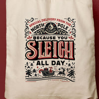 BEA | Christmas Sleigh All Day Canvas Tote thumbnail