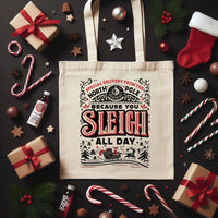 BEA | Christmas Sleigh All Day Canvas Tote thumbnail