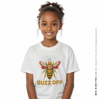Kids’ “Buzz Off I’m Studying” White Bee T-Shirt thumbnail