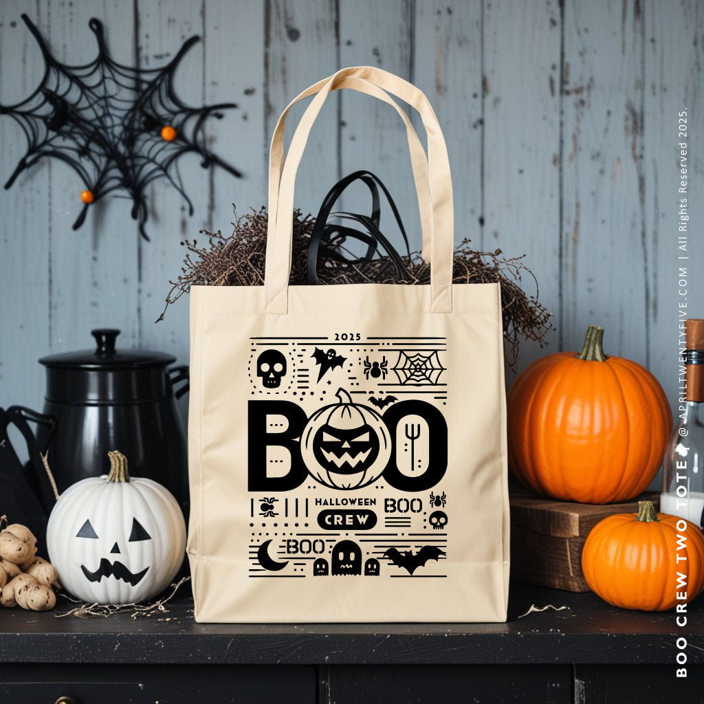 BOO CREW TWO | Halloween Canvas Tote