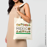 CARMENCITA | Mexican Travel Icons Canvas Tote thumbnail