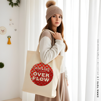 EMMA | Christmas Stocking Overflow Canvas Tote thumbnail