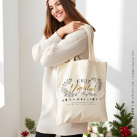 FELIZA | Feliz Navidad Canvas Tote thumbnail