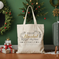 FELIZA | Feliz Navidad Canvas Tote thumbnail