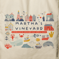 GIESELLA | Martha's Vineyard, Cape Cod Canvas Tote thumbnail