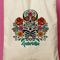 GABRIELLA | Dia Delos Muertos Canvas Tote thumbnail