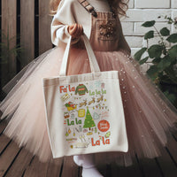 JAMES | Christmas Fa La La La La Canvas Tote thumbnail
