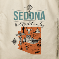 HEIDI | Red Rocks Sedona Arizona Map Tote thumbnail
