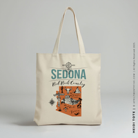 HEIDI | Red Rocks Sedona Arizona Map Tote thumbnail