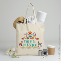 HELGA | Mexican Otomi Textile Print Canvas Tote thumbnail
