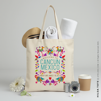 HILDA | Mexican Otomi Textile Print Canvas Tote thumbnail