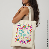 HILDA | Mexican Otomi Textile Print Canvas Tote thumbnail