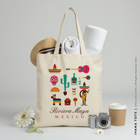 IVANA | Mexican Travel Icons Canvas Tote thumbnail