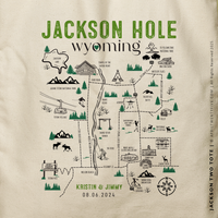 JACKSON TWO | Jackson Hole, Wyoming Map Tote thumbnail