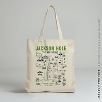 JACKSON TWO | Jackson Hole, Wyoming Map Tote thumbnail