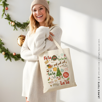 JAMES | Christmas Fa La La La La Canvas Tote thumbnail