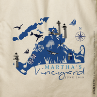 JEAN | Martha's Vineyard, Cape Cod Canvas Tote thumbnail