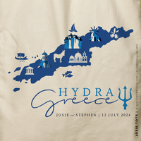 JOSIE | Hydra Greece Map Tote thumbnail