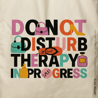 JOYCE | Shopping Therapy Canvas Tote thumbnail