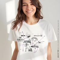JULIE | San Francisco Map Women's Graphic T-shirt thumbnail