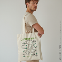 JACKSON TWO | Jackson Hole, Wyoming Map Tote thumbnail