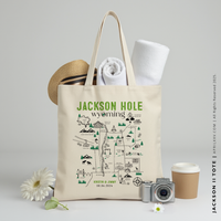 JACKSON TWO | Jackson Hole, Wyoming Map Tote thumbnail