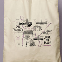 JULIE | San Francisco California Map Tote thumbnail