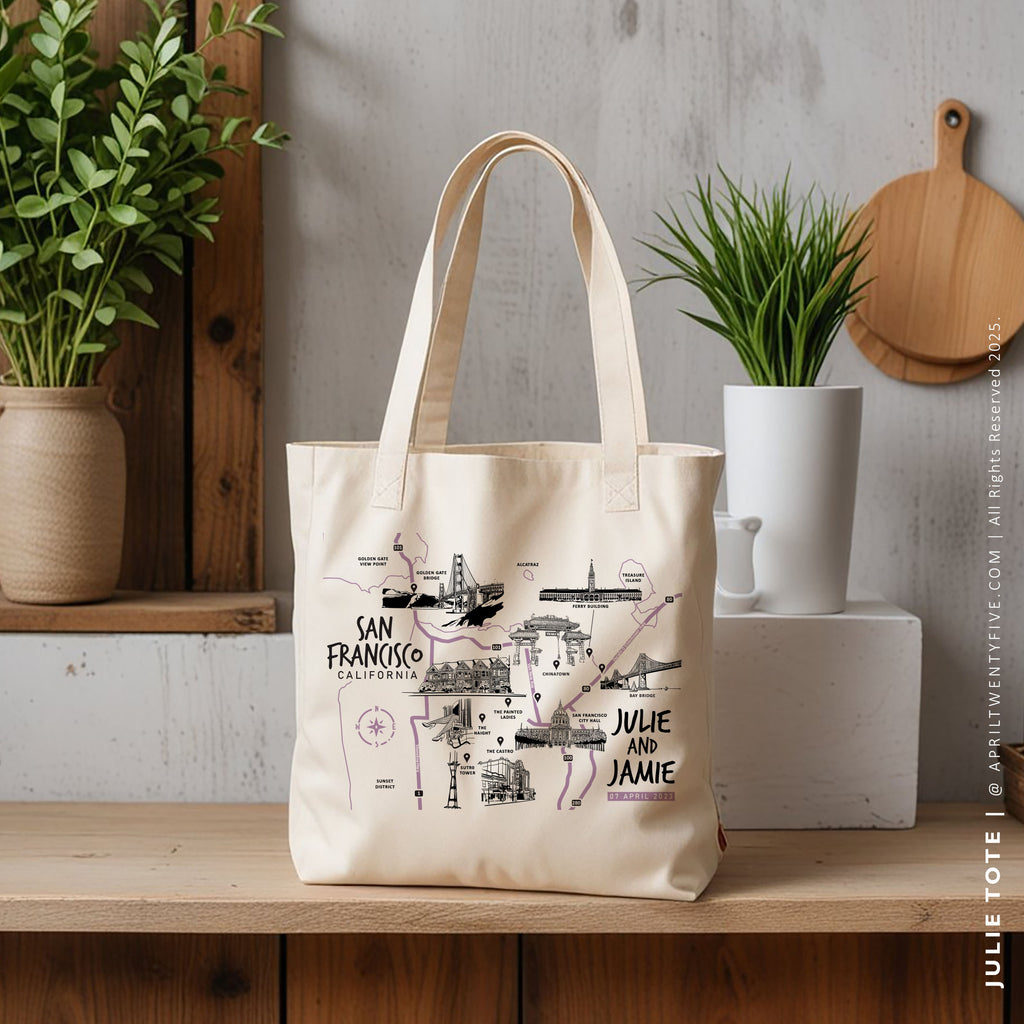 JULIE | San Francisco California Map Tote
