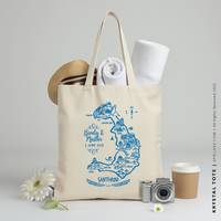 KRYSTAL | Santorini, Greece Tote Map Tote thumbnail