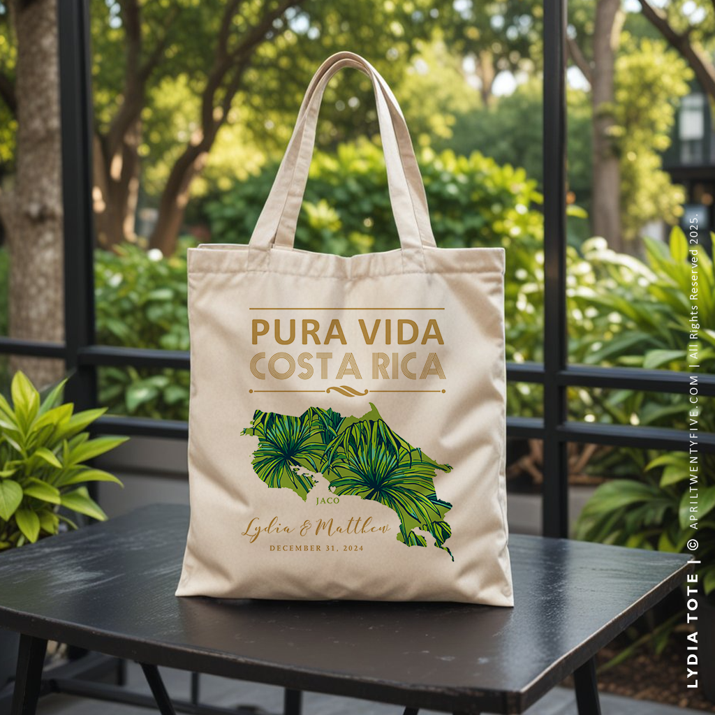 LYDIA | Pura Vida, Costa Rica Map Tote