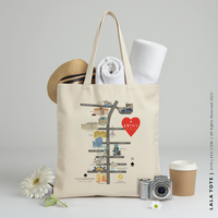 LALA | Las Vegas, Nevada Strip Map Tote thumbnail