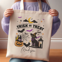 MADDIE | Halloween Trick or Treat Canvas Tote thumbnail