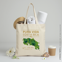 LYDIA | Pura Vida, Costa Rica Map Tote thumbnail