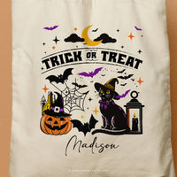 MADDIE | Halloween Trick or Treat Canvas Tote thumbnail