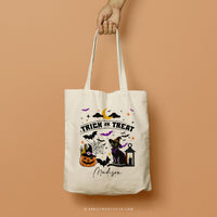 MADDIE | Halloween Trick or Treat Canvas Tote thumbnail