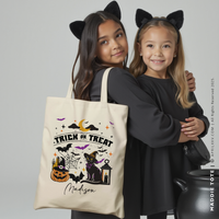 MADDIE | Halloween Trick or Treat Canvas Tote thumbnail