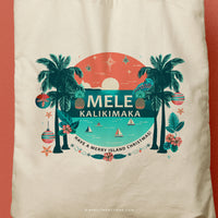 MELY | Christmas Mele Kalikimaka Canvas Tote thumbnail