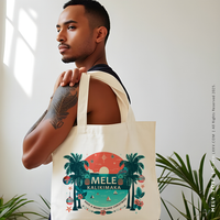 MELY | Christmas Mele Kalikimaka Canvas Tote thumbnail