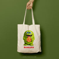 MONSTER BERNARD | Halloween Canvas Tote thumbnail