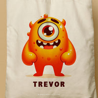 MONSTER TREVOR | Halloween Canvas Tote thumbnail