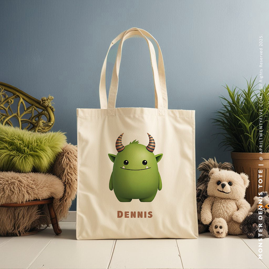MONSTER DENNIS | Halloween Canvas Tote